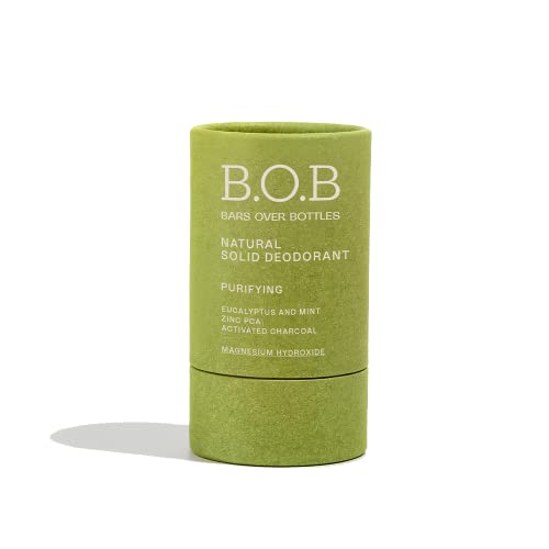B.O.B סורגים מעל בקבוקים דאודורנט מוצק טבעי לנשים וגברים | חינם אלומיניום | פרבן חינם | טבעי, טבעוני